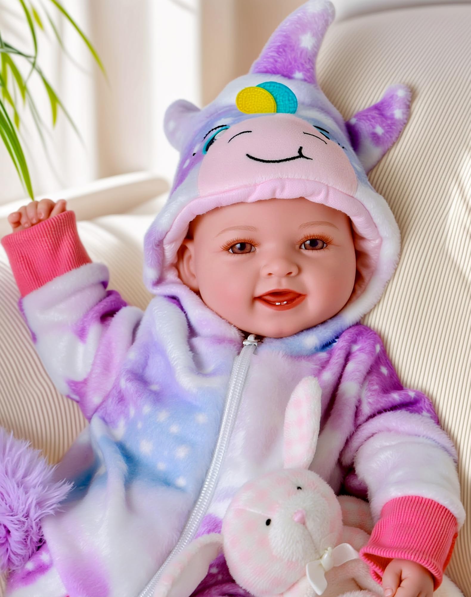 BABESIDE Baby Doll Mia - 17-Inch/43CM Realistic Babies Dolls with Cloth Body - Lifelike Reborn Newborn for Girls 3 Years +