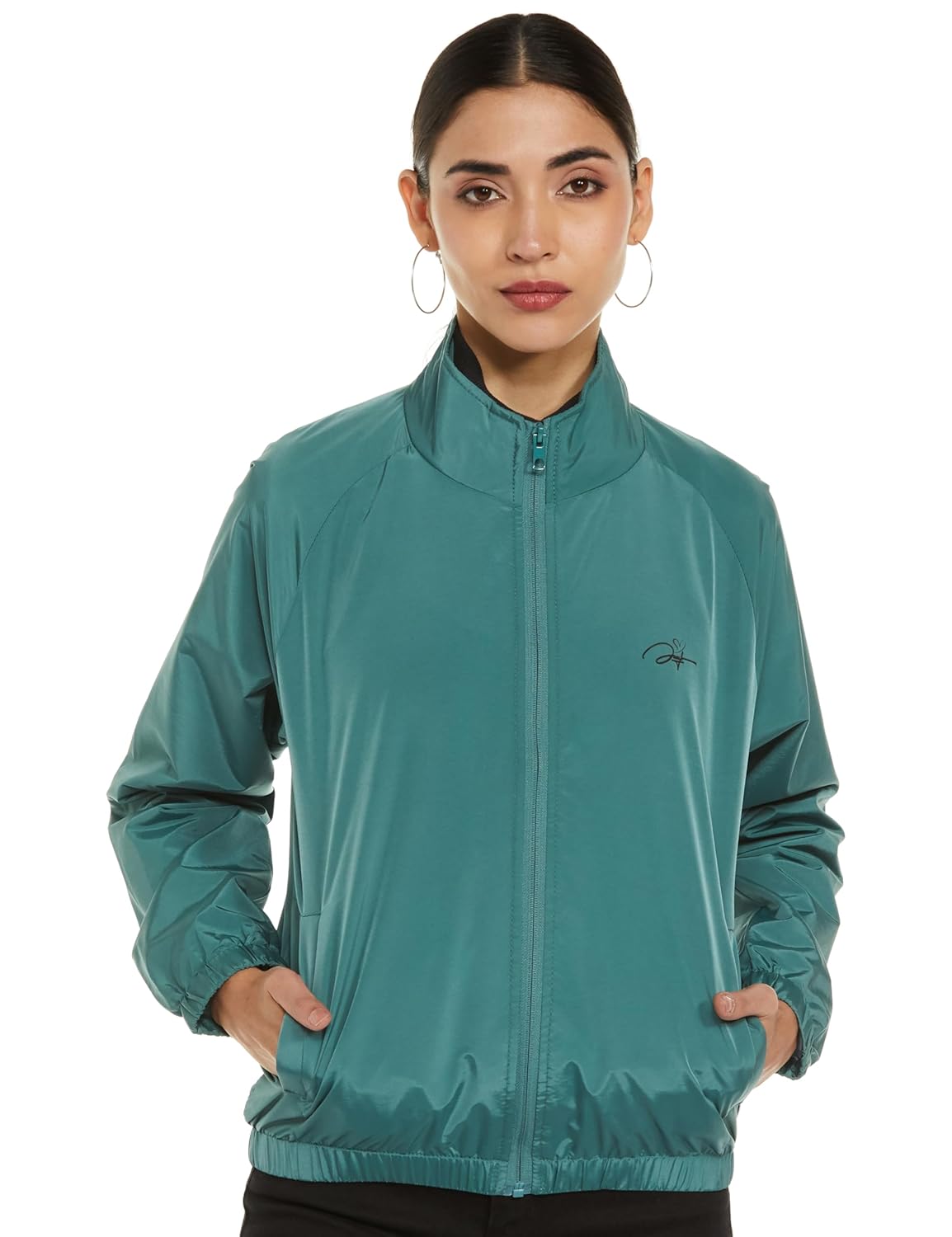 Qube By Fort Collins Polyester, Standard Length Women’s Windbreaker Jacket Lightweight, Air-Resistant Outerwear For Active Lifestyle & Outdoor Adventures Qube By Fort Collins Polyester, Standard Length Women’s Windbreaker Jacket Lightweight, Air-Resistant Outerwear For Active Lifestyle & Outdoor Adventures