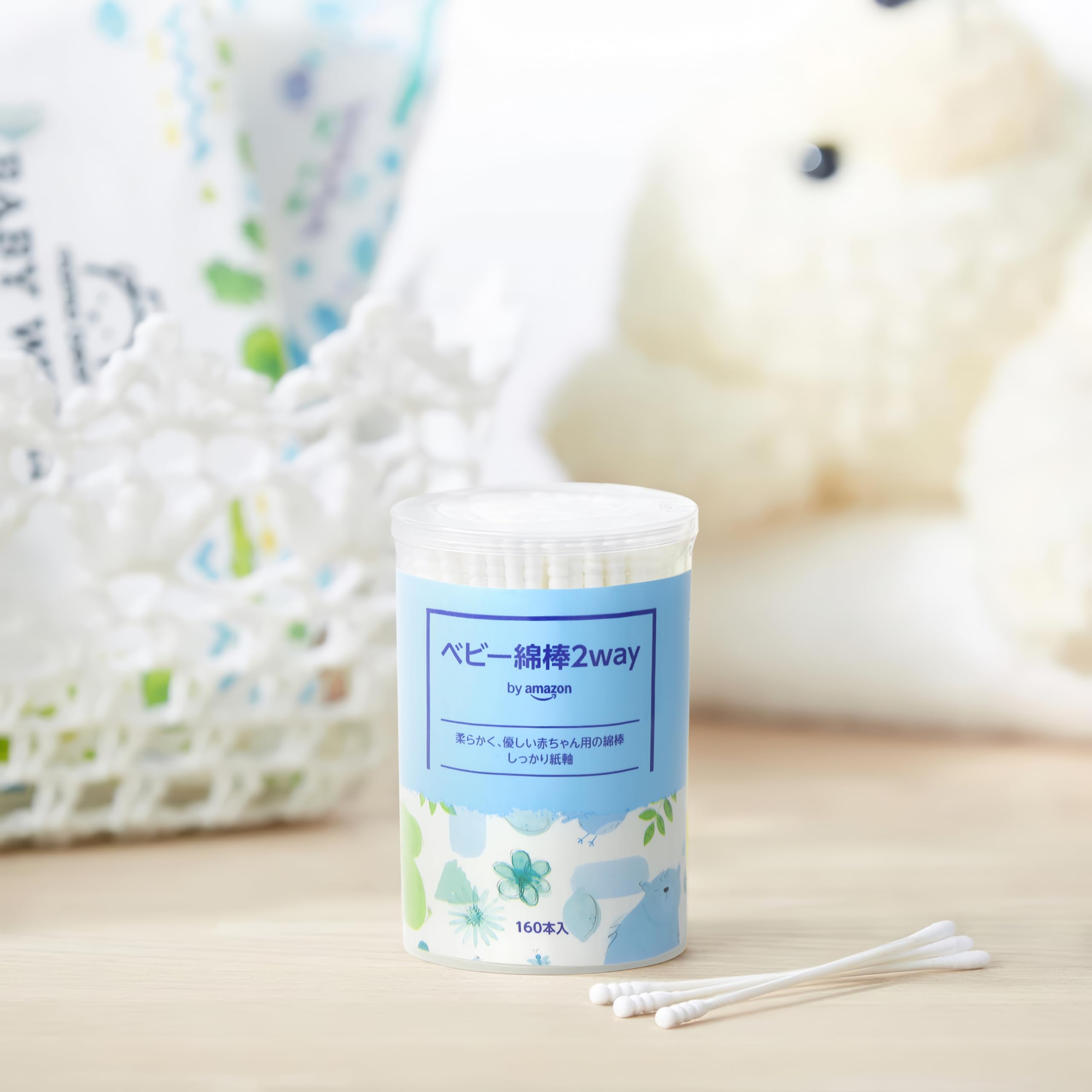 by Amazon ベビー綿棒 2way 160本×6個 (MamaBear)