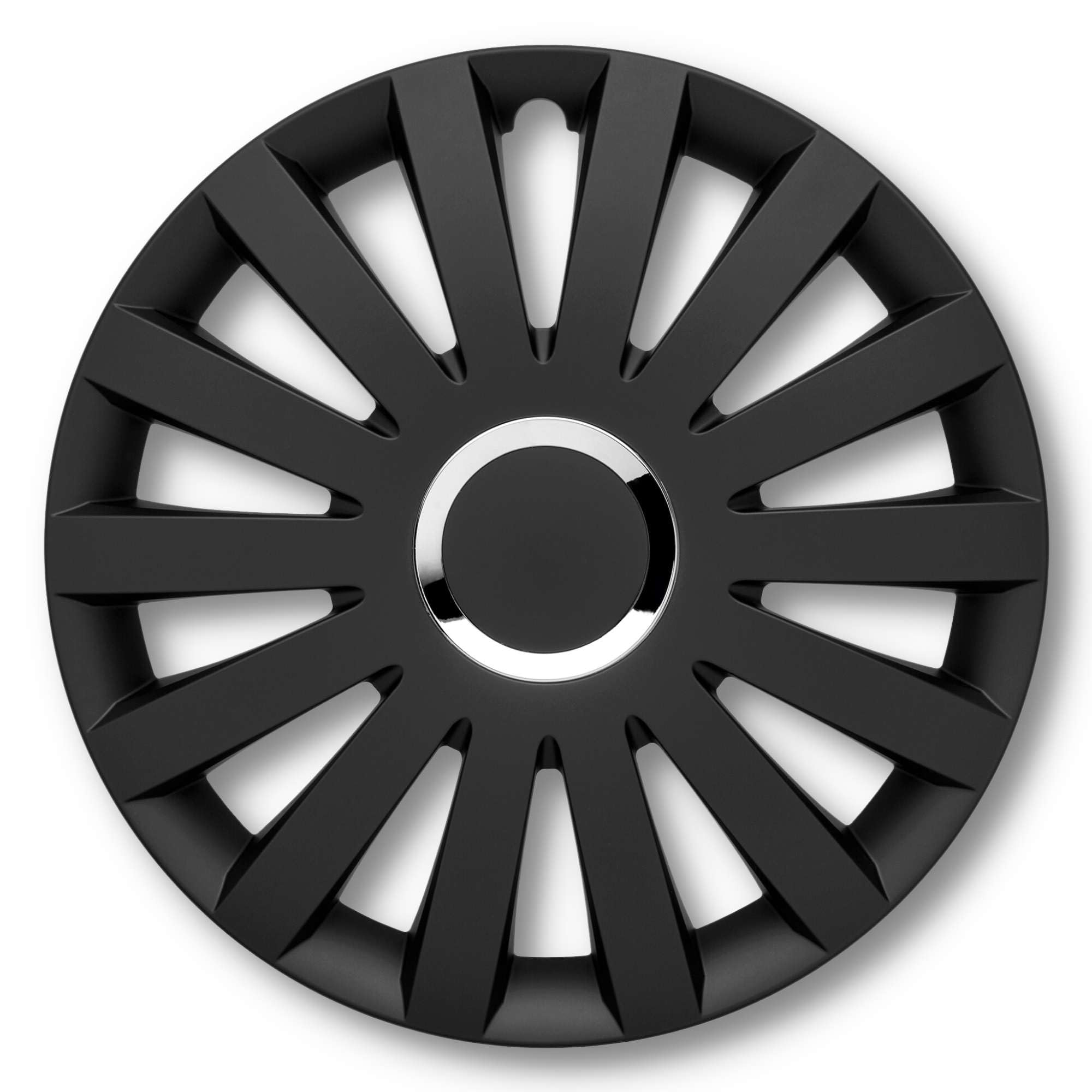 Albrecht Copricerchi da 16 pollici, colore nero opaco, per cerchi in acciaio, in plastica di alta qualità, copricerchi durevoli in confezione originale Albrecht - Made in EU