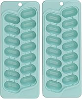 GoodCook Stackable Ice Cube Trays 2 Pack - 28 Quick-Release 1/2 oz Cubes, Fits Water Bottles, Space-Saving Freezer Storage