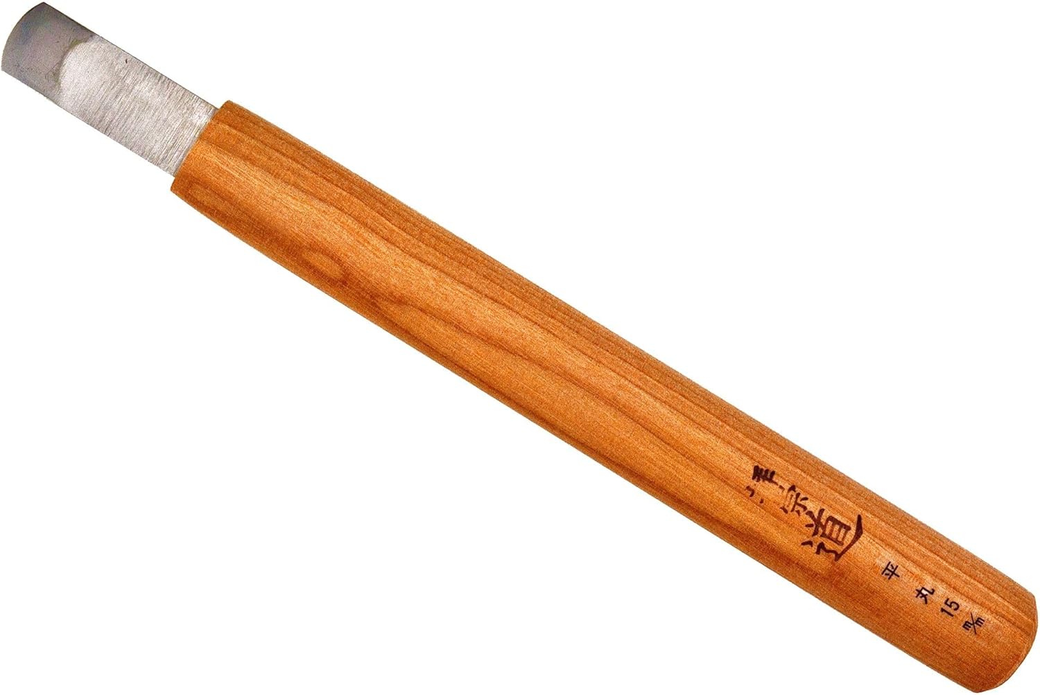 Michihamono 15mm Flat Round Wood Carving Chisel with High-Speed Steel Blade, Woodworking Tool Smoothing Surfaces