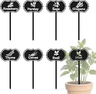 CUTHOLLOW 8PCS Metal Plant Markers Stakes