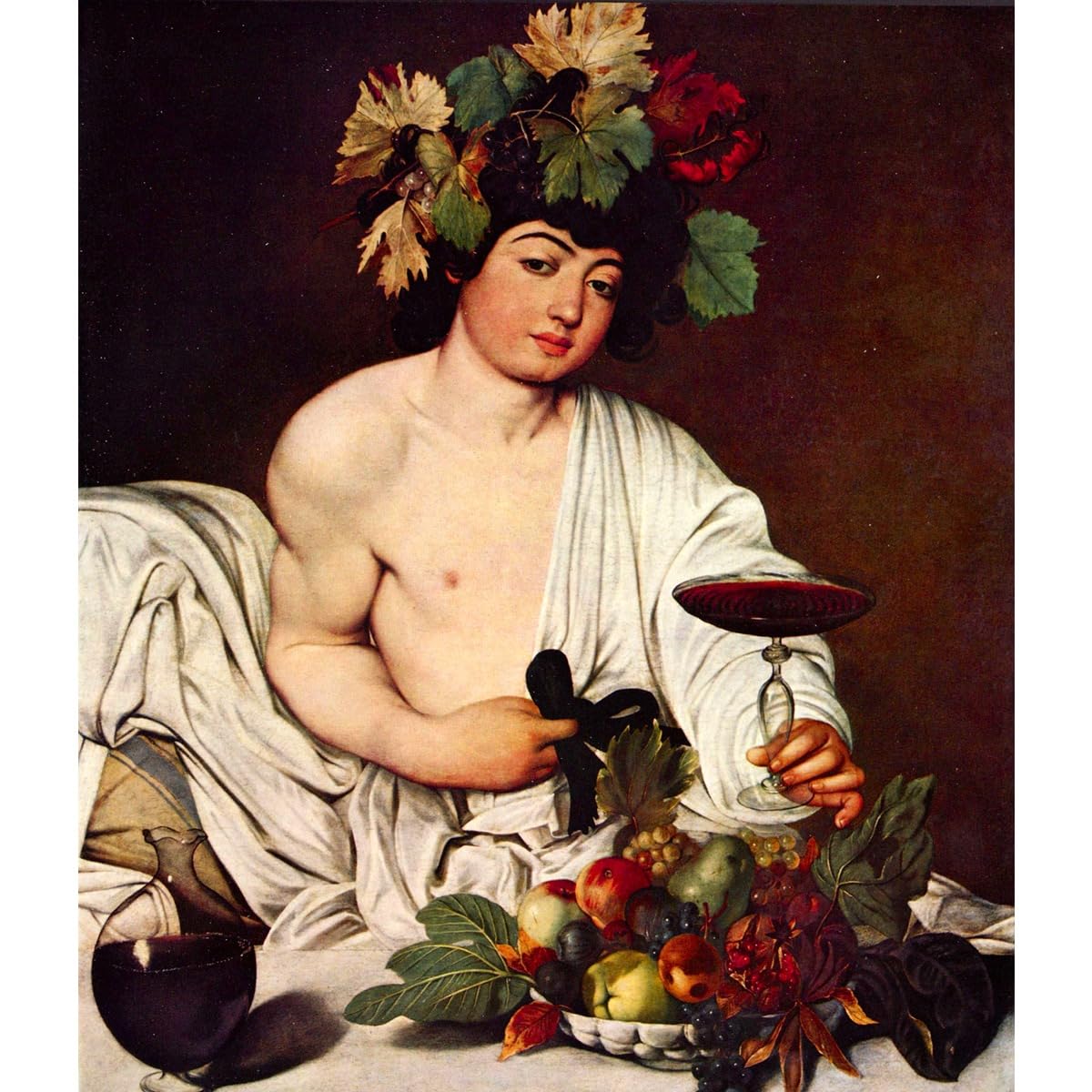Toile Bacchus Caravage impression decoration grand format - 2