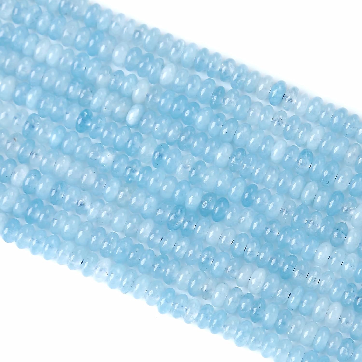2x4MM 150PCS Aquamarine Jade Tube Rondelle Abacus Disk Spacer Loose Beads for Jewelry Making - Image 2