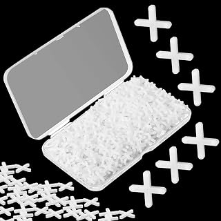 Honoson 500pcs 1/8 Inch Tile Spacers - Reusable PVC Levelers for Even Ceramic Stone Tile Installation