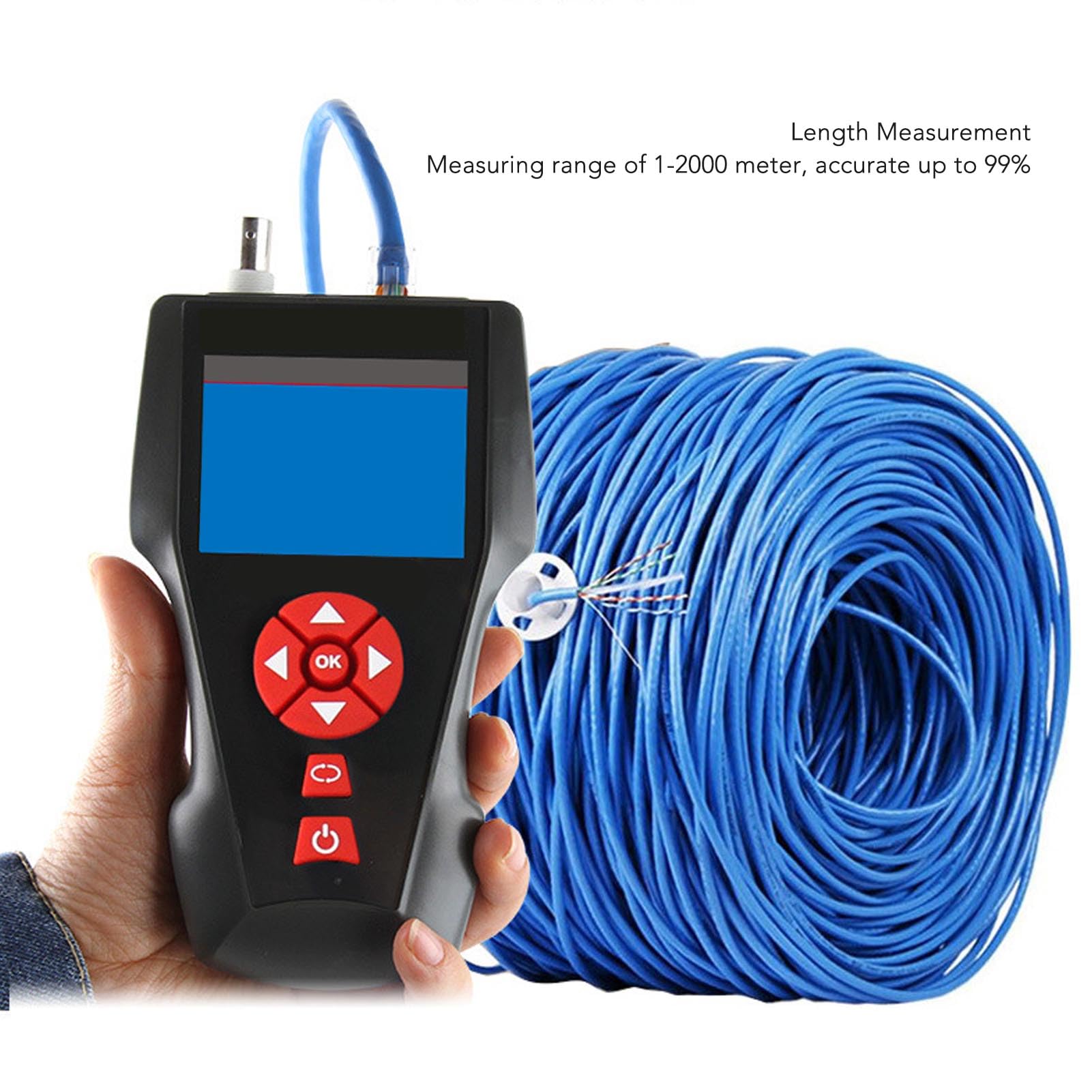 Testeur de Câble Réseau pour Mesure PoE et Longueur de Câble RJ45