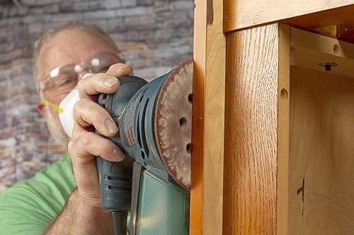 Miniatura 7 de Gator - Discos de lija de óxido de aluminio de resina roja de 5 pulgadas, 8 agujeros, grano 60, 50 unidades