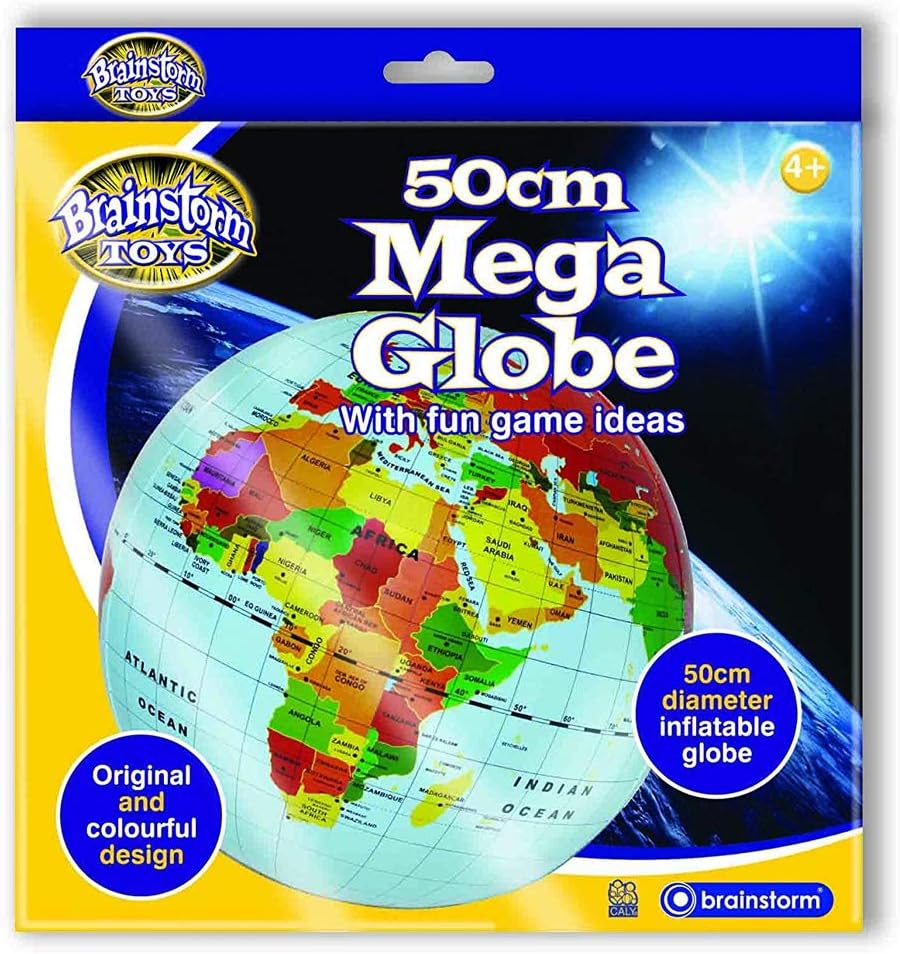 Brainstorm Toys 50cm Mega Inflatable Globe,Multicolor,50cm Diameter