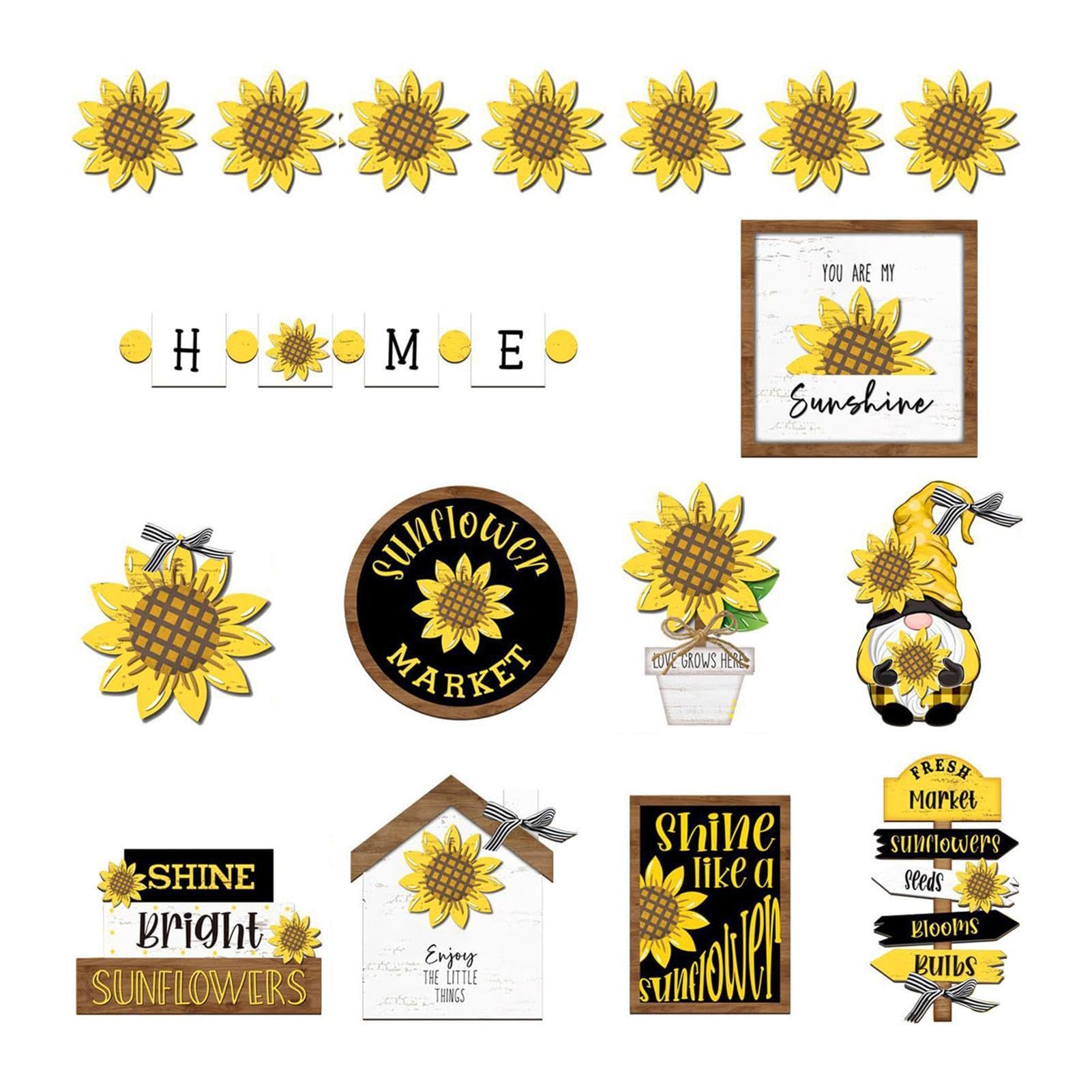 Bandeja de girasol y juego de decoración de verano ideal para regalar en inauguraciones de casa