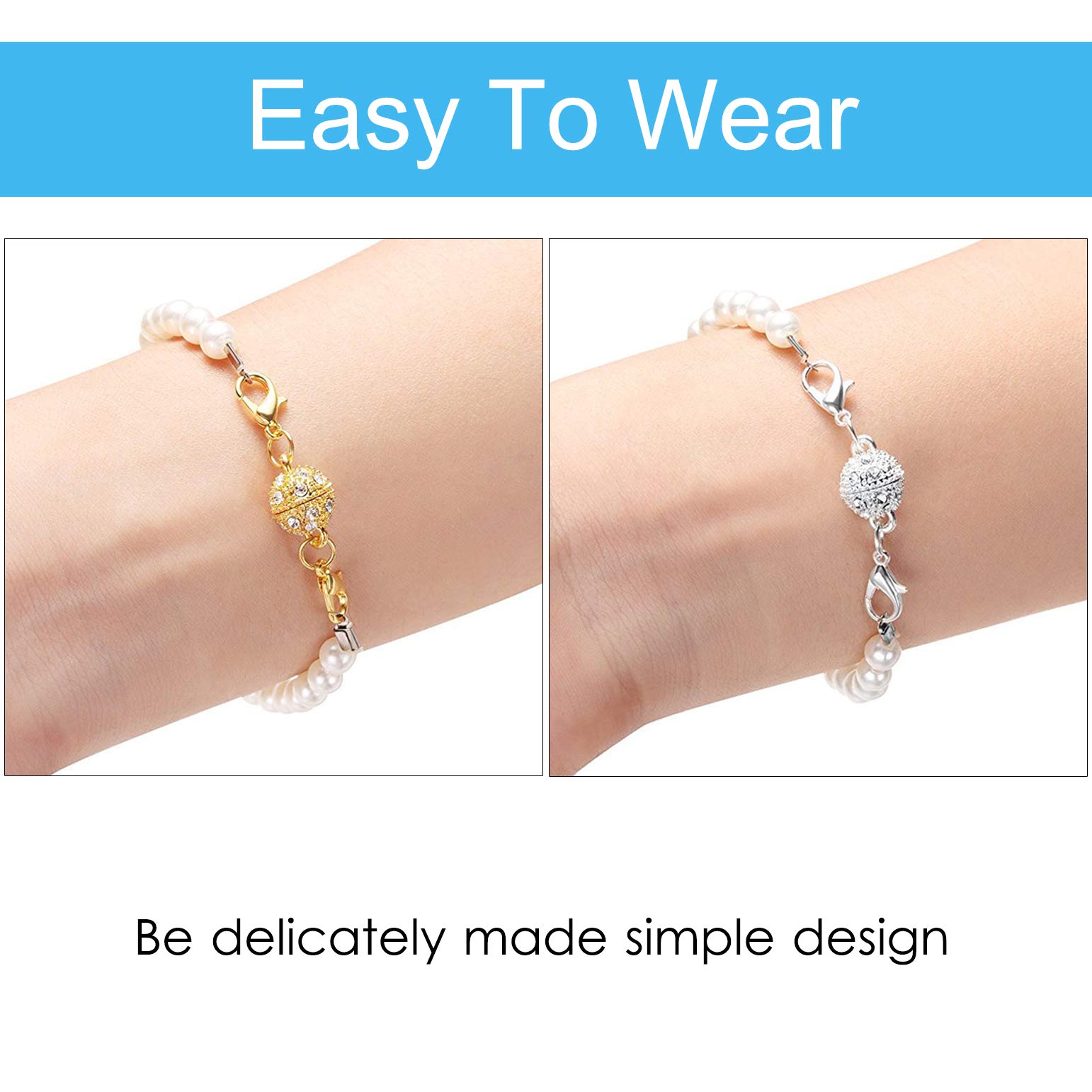 Catenacci Magnetici Per Gioielli - Set 12 Pezzi Argento E Oro - Foto 10