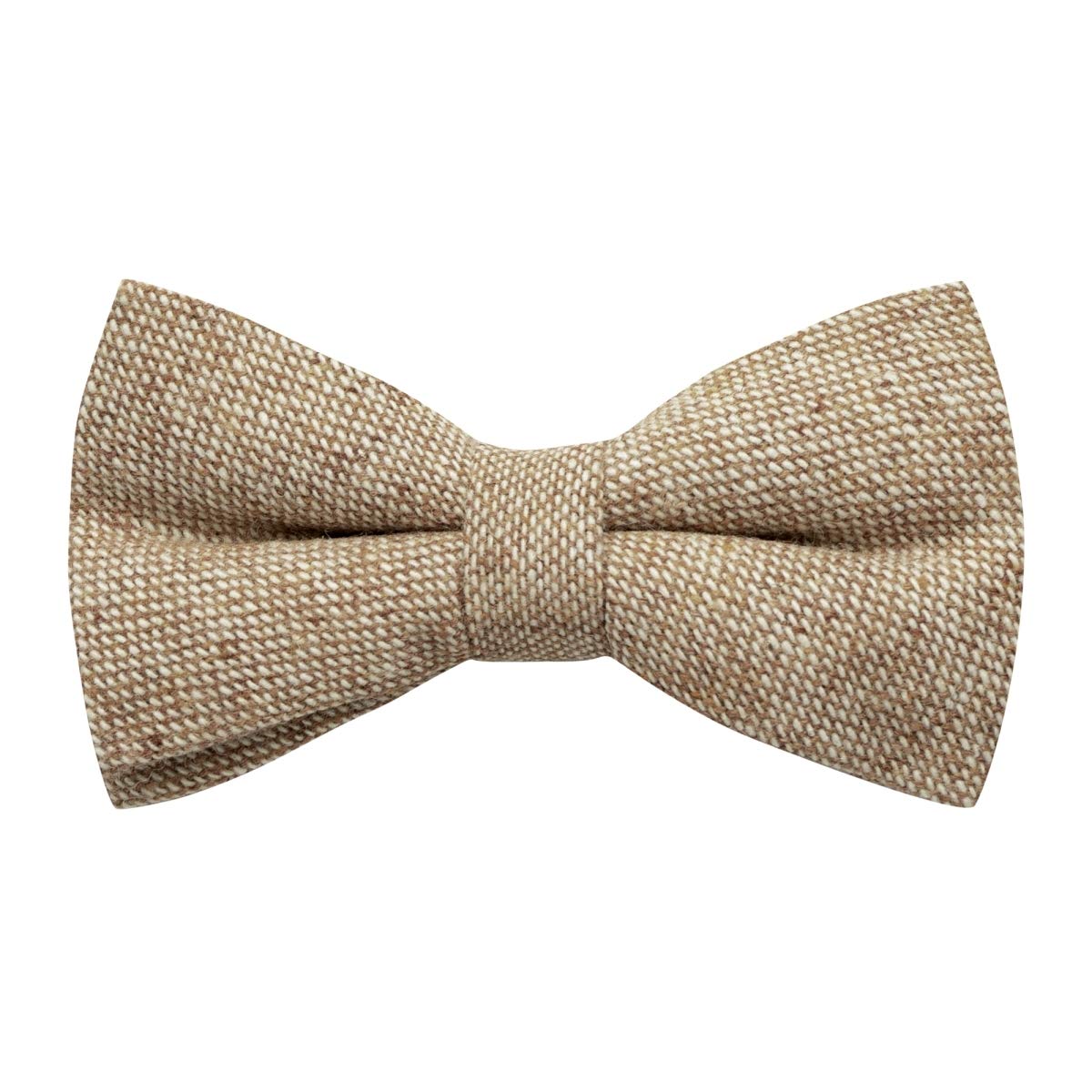 King & Priory Highland Weave Stonewashed Light Brown Bow Tie