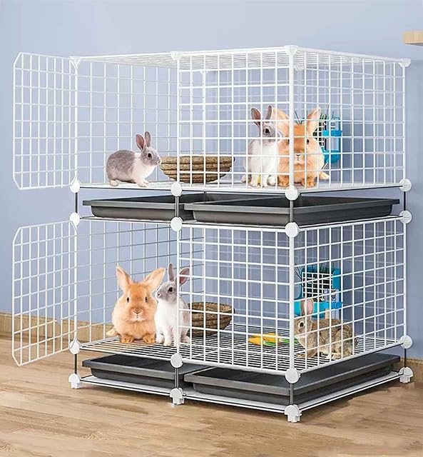 beaka Jaula Espaciosa para Conejo Interior, Recinto Multifunción Mascotas Pequeñas