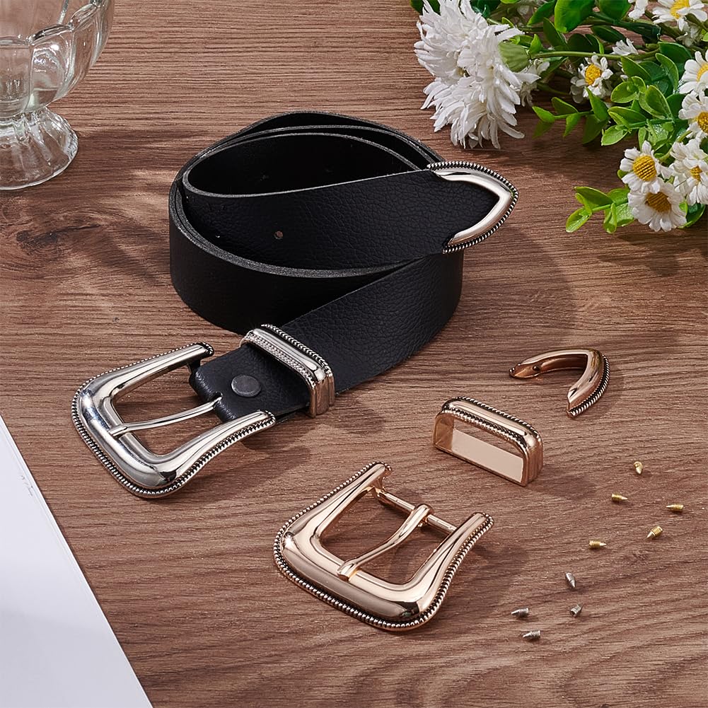 BENECREAT Fibbie Da Cowboy Western, Fibbie di Ricambio per Uomo e Donna, Chiusura per Cintura In Lega Adatta a Cinture Larghe 15mm/30mm