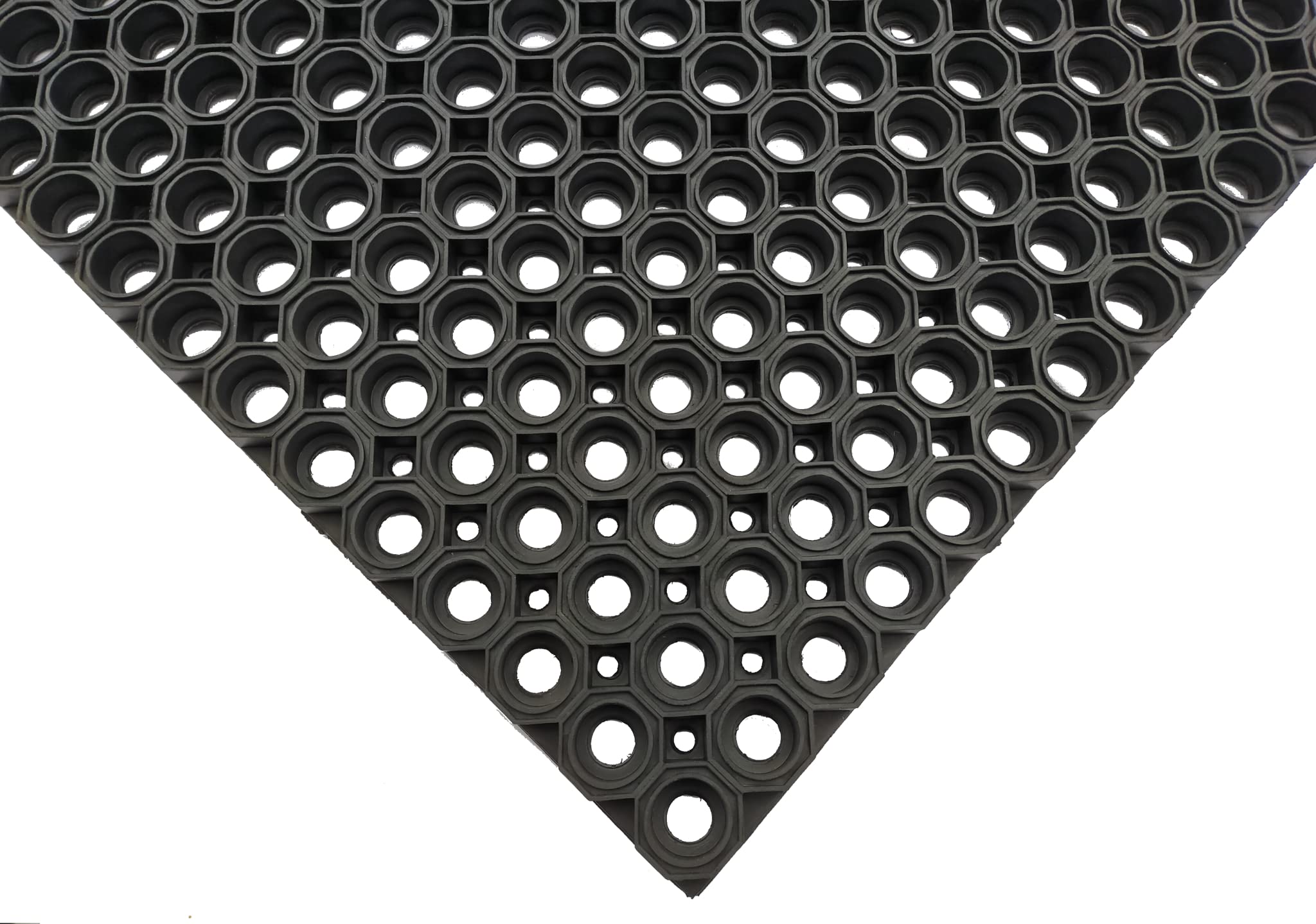 Super Strong Durchbrochene Gummi-Fußmatte | Schwarze strapazierfähige Gummimatte (100 x 75 cm)