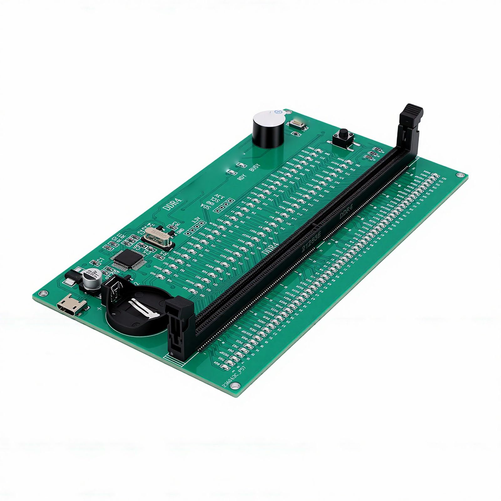 Tester di Memoria RAM DDR4, Analizzatore Diagnostico di Memoria Alimentato a Batteria USB, Tester Indicatore LED con Funzione di Masterizzazione SPD per Computer Server Desktop Portatili
