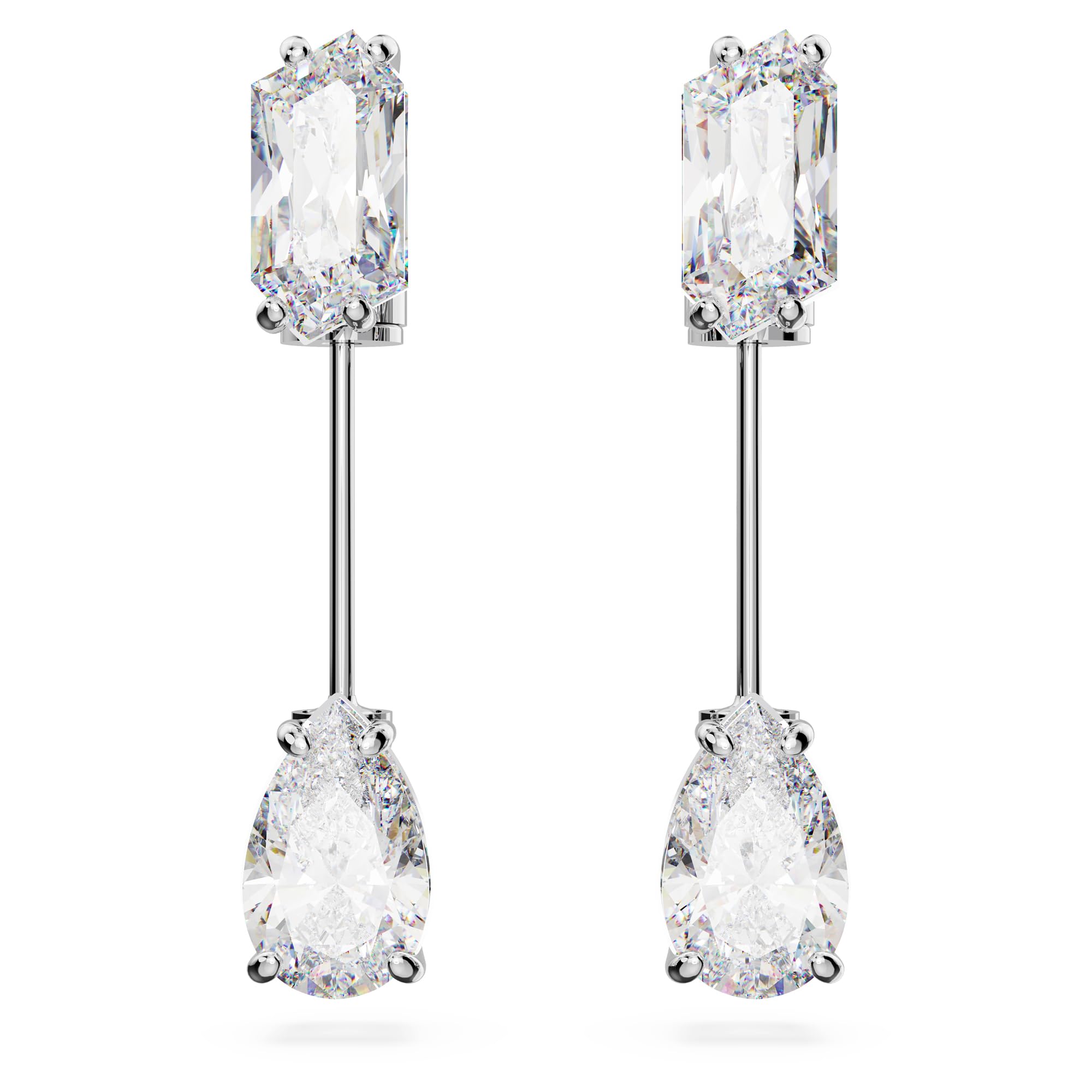 PAR DE BRINCOS SWAROVSKI, METAL COMUM