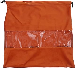 Hair Dryer Carrier Drawstring Storage Bag, Xmas Travel Hairdryer Holder | Suede Fabric and Pvc, Coffee Color, Large Capacity Pouch for Outdoor or Home Organizing Small Items