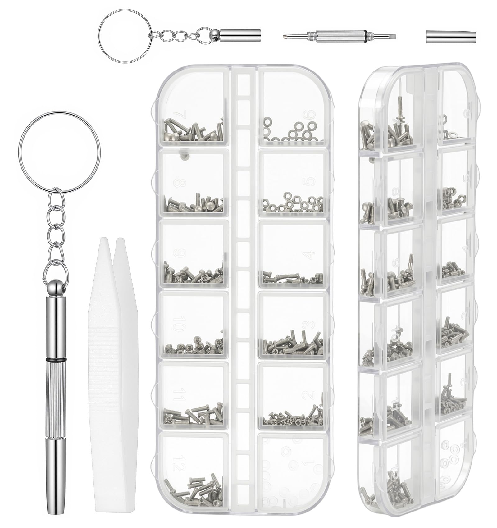 300Pcs Glasses Screws Repair Kit, Glasses Repair Kit mit Screwdriver