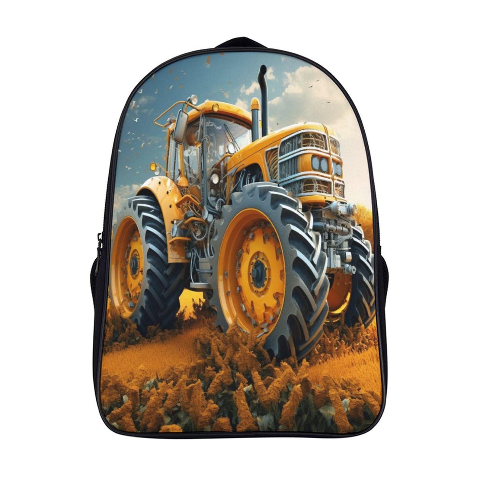 Mochila infantil 3D tractor de 40x28x16cm con estuche escolar y bolsa 7