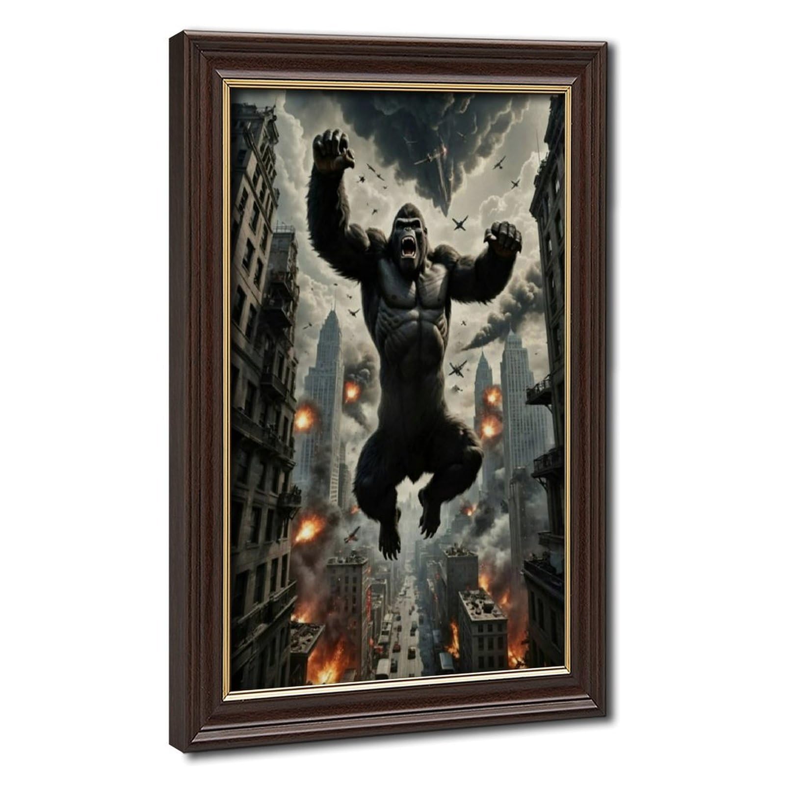 Bareronor Gorilla's Wrath Poster Canvas Poster Bedroom Decor Landscape Office Room Decor Gift 20" L X 30" W