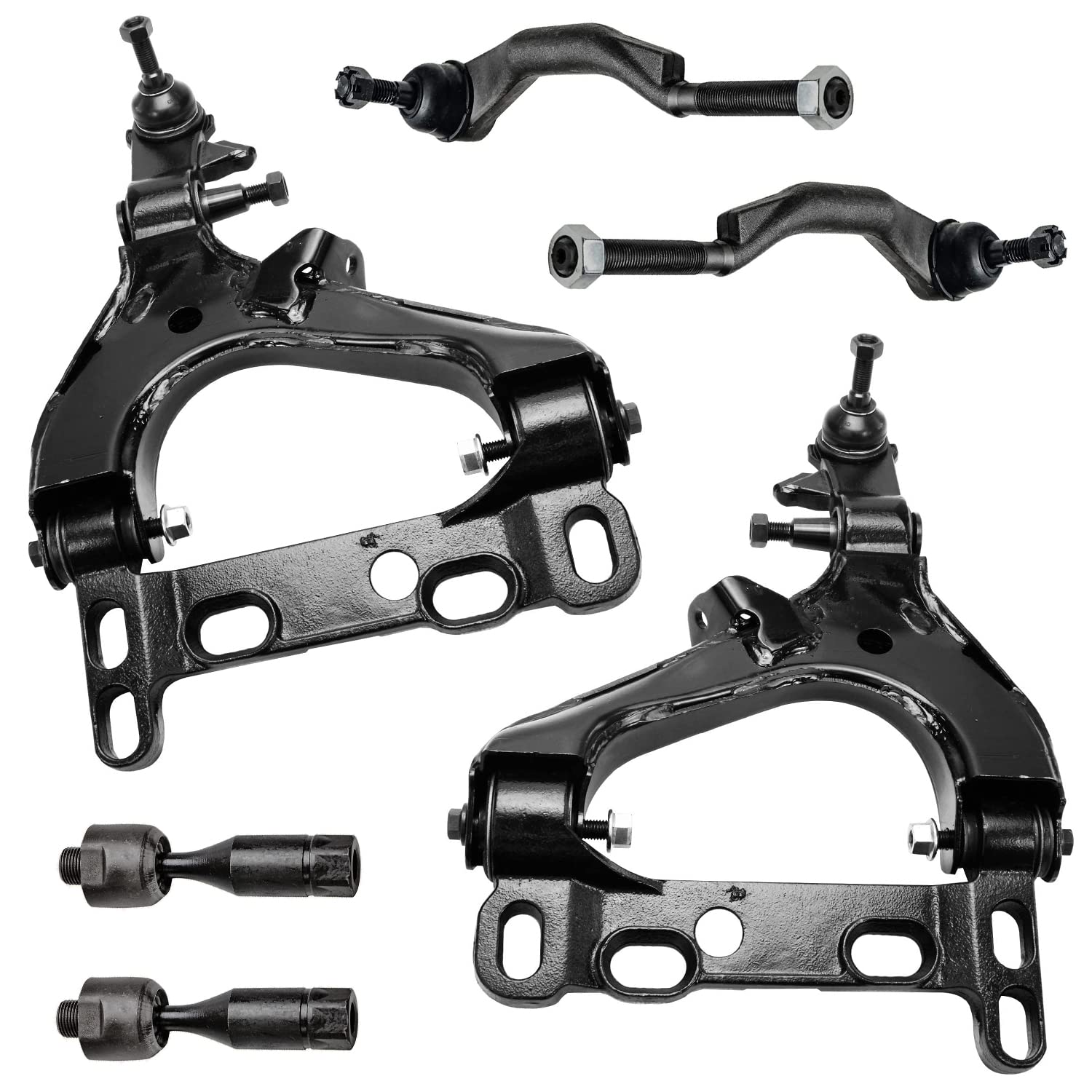Detroit Axle - 6pc Front End Suspension Kit for Chevy Trailblazer GMC Envoy