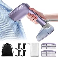 Mxnsewr 3500Pa Vacuum Suction Handheld Clothes Steamer, Portable Travel Garment Steamer & Iron 2-in-1, 400ml Tank, Multiple Modes (110-120V)