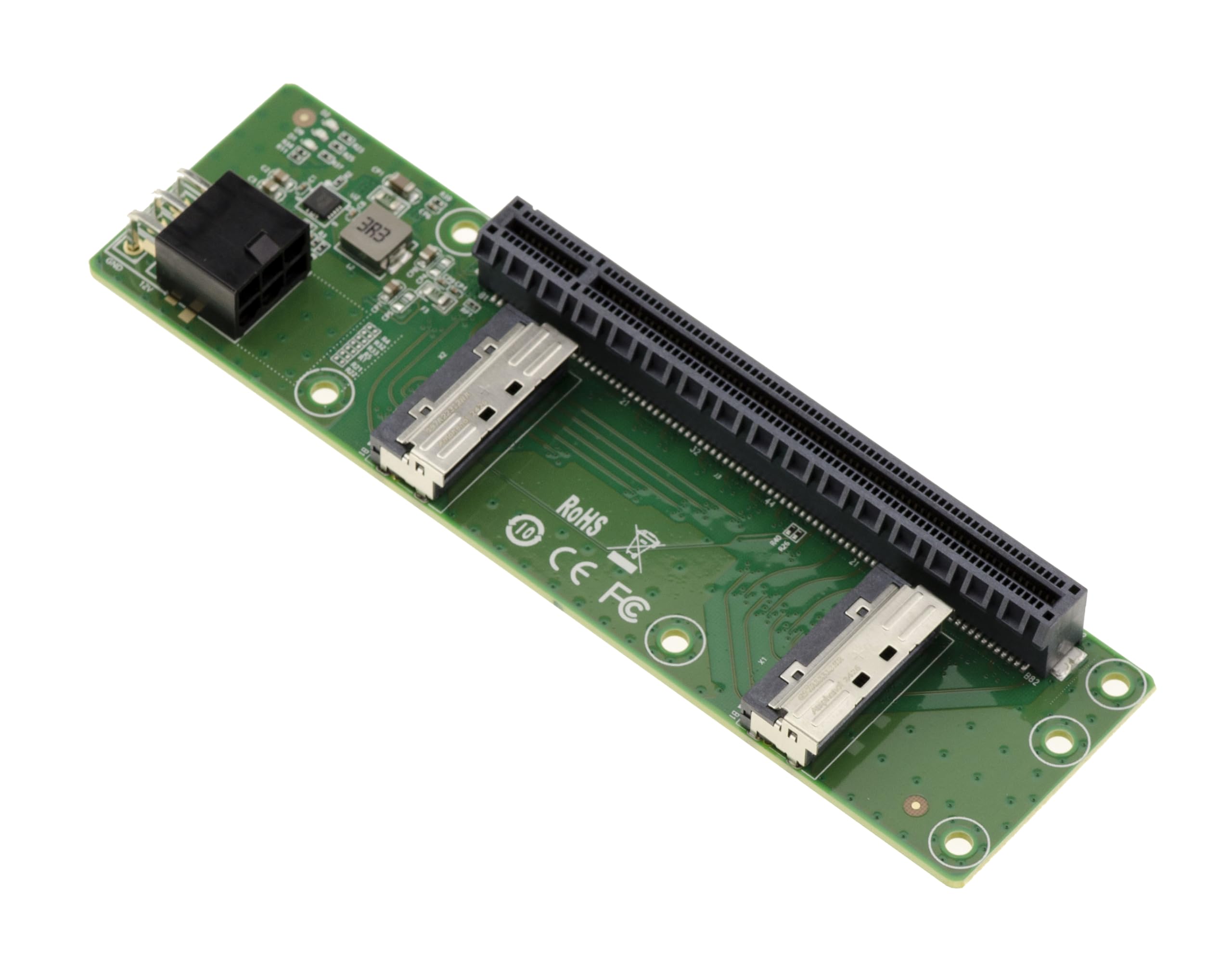 KALEA-INFORMATIQUE 2 Port MCIO 8i Card to PCIe Gen 5.0 x8 or x16 to relocate a PCI Express Port