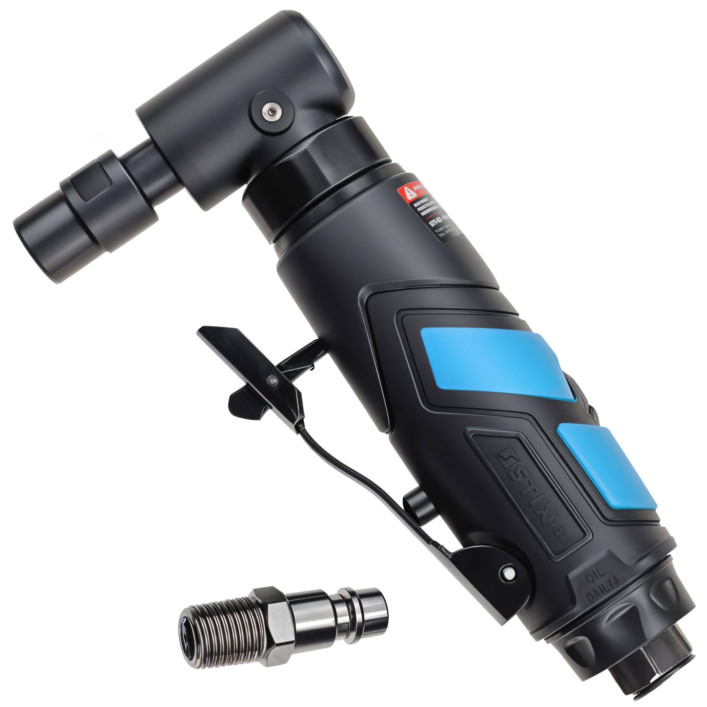Produktbild von Druckluft Mini Winkelschleifer – 90° Stabschleifer, 1/4“, 20000-25000 U/min, Mit Zubehör