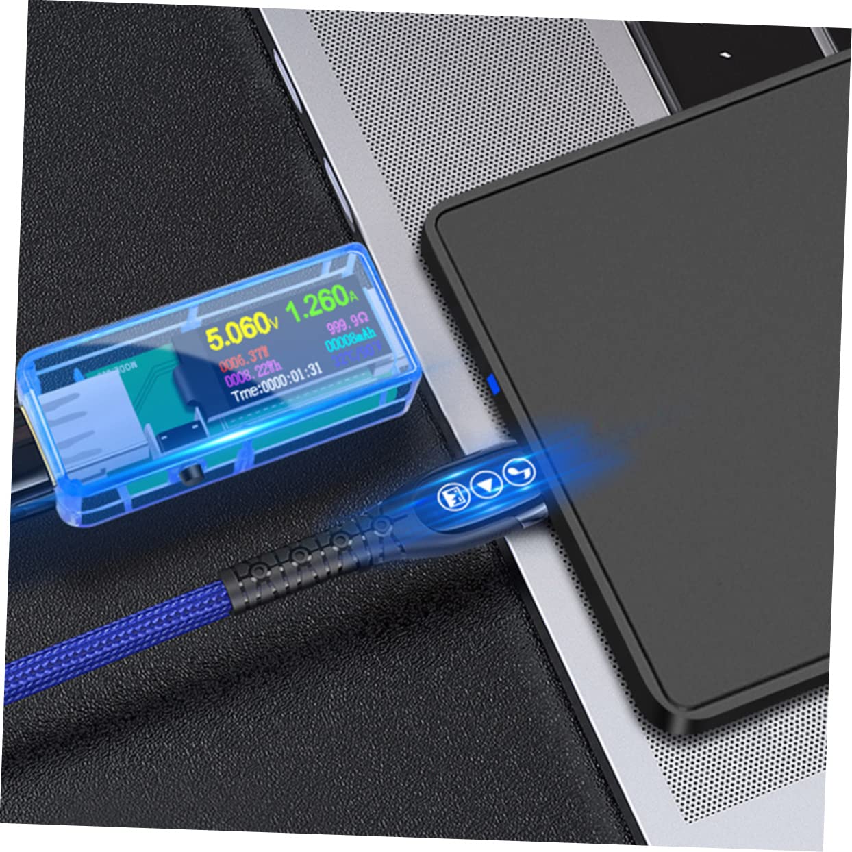 SHINEOFI 3 Stück USB Tester Digitaler Spannungs und Strommessgerät mit LCD Display Tragbarer USB Tester für Ladegeräte Powerbanks und Computeranschlüsse Präzise Messung von Temperatur und