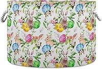 Vista 1 de senya Cesta de almacenamiento de Pascua, huevos de conejo de Pascua en flores de hierba para juguetes, ropa, caja de almacenamiento de ropa, cesta