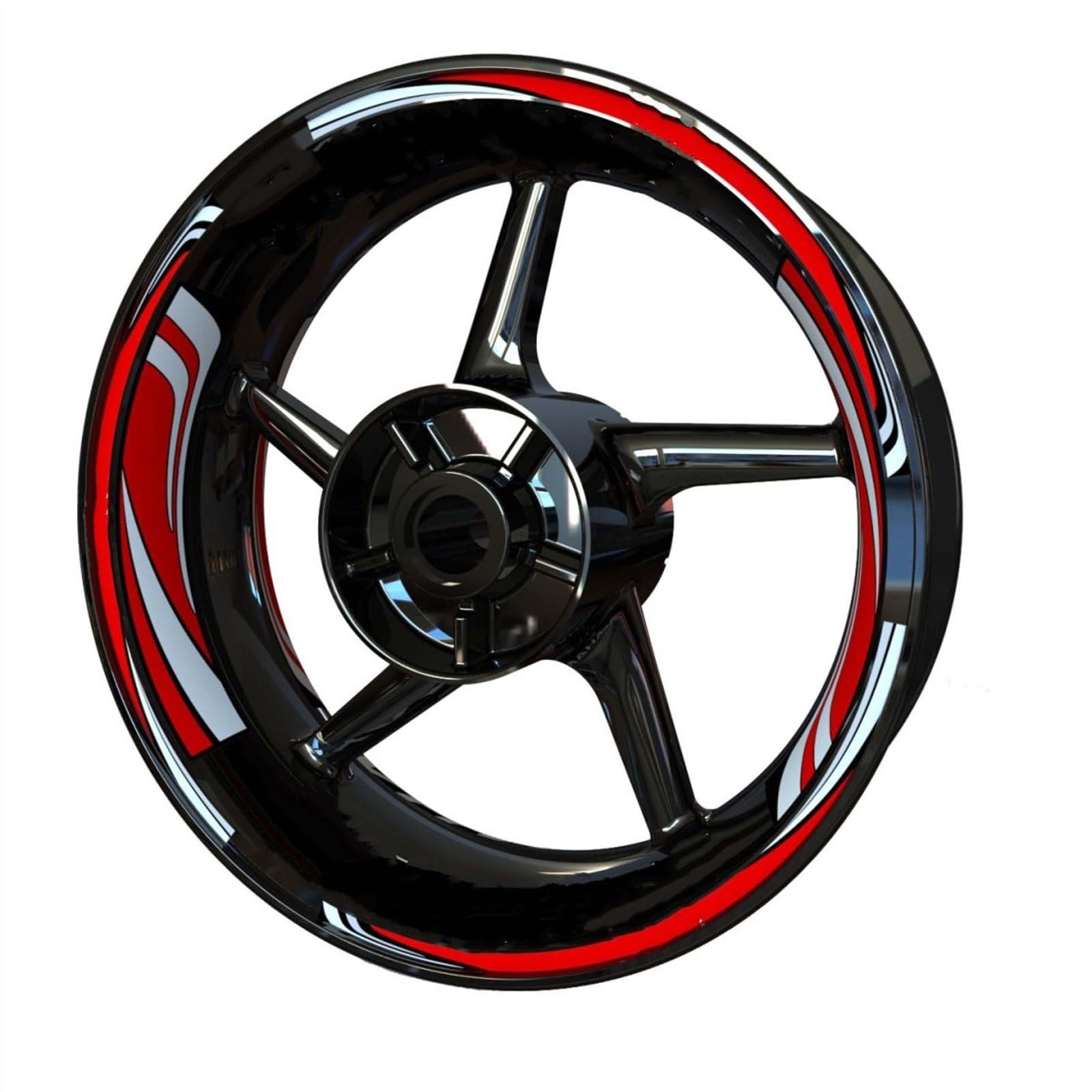 Motorcycle Thick Edge Outer Rim Sticker Stripe Wheel Decals for Yamaha YZF R1 R3 R15 R1m R6 Mt07 Mt09 FZ6 Wheel Rim Sticker(Color13)