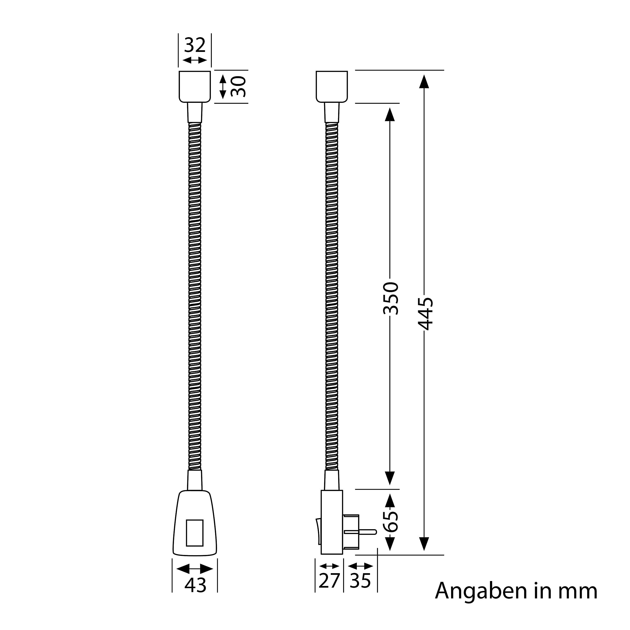 ledscom.de 2 lámparas con enchufe/lámparas de lectura LESCH, cuello de cisne, cromado/blanco, 1 casquillo GU10 de máx. 10 W