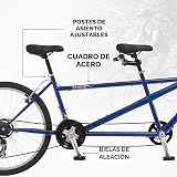 Pacific Dualie, bicicleta tándem con ruedas de 26 pulgadas, tamaño único, color azul