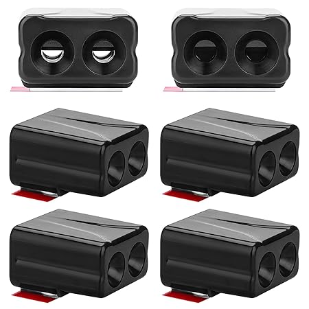 Petutu 6PCS Deer Whistles for Car, Dual Construction Include Ultrasonic & Wind Deer Whistles for Vehicles (Black)