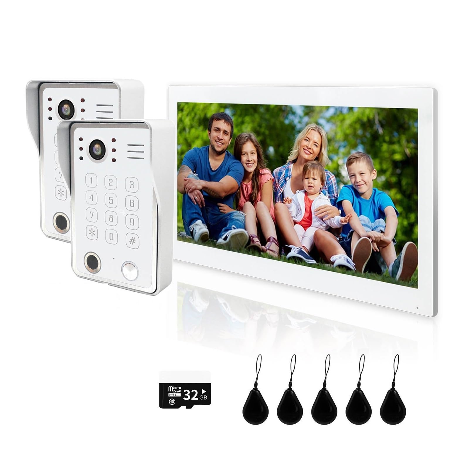 Hvsyvvsrl 218Ws2 10Inch Video System Home Fingerprint 5In1 Unlock Entry Doorphone Smart 1080P Touch Wifi Monitor Cam Doorbell Two Way Audio(218Ws2 10Inch)