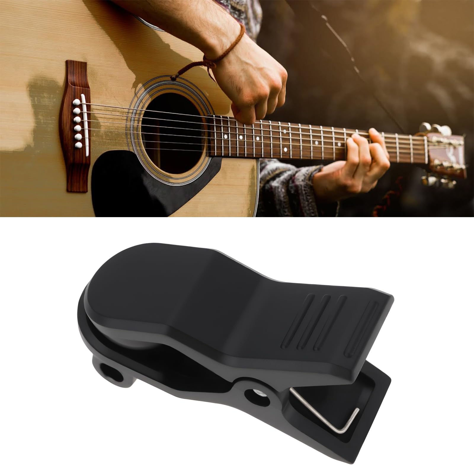 YINETTECH 2PCS Guitar Tuner Clip 48x16mm Suitable for Guitar Instrument Black - Image 3