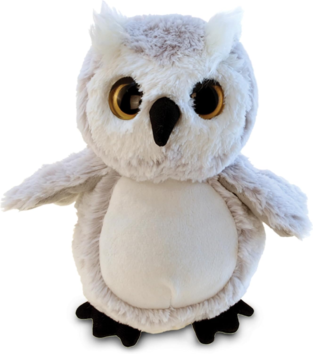 DolliBu Owl Plush - Super Soft Stuffed Animal, Cute Grey Wildlife Bird Adorable Fluffy Stuffed Animal for Boys and Girls, Plush Owl Gifts for Kids, Teens, and Adults - 9 Inches