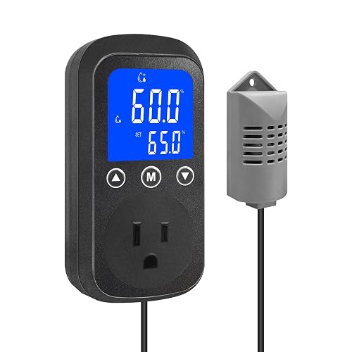 KETOTEK KT2200 Humidity Controller Outlet Humidistat Control Switch | for Dehumidifier Humidifier Greenhouse Mushroom Grow Tent, Reptile, Terrarium