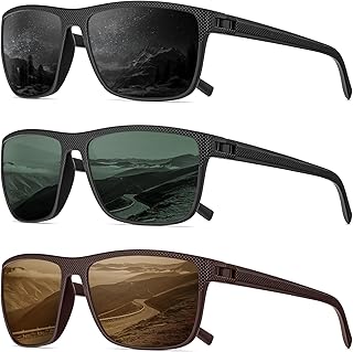 QALLY Polarized Sunglasses Men, Mens Sunglasses Polarized UV protection Lightweight Sun Glasses for Driving Fishing Golf