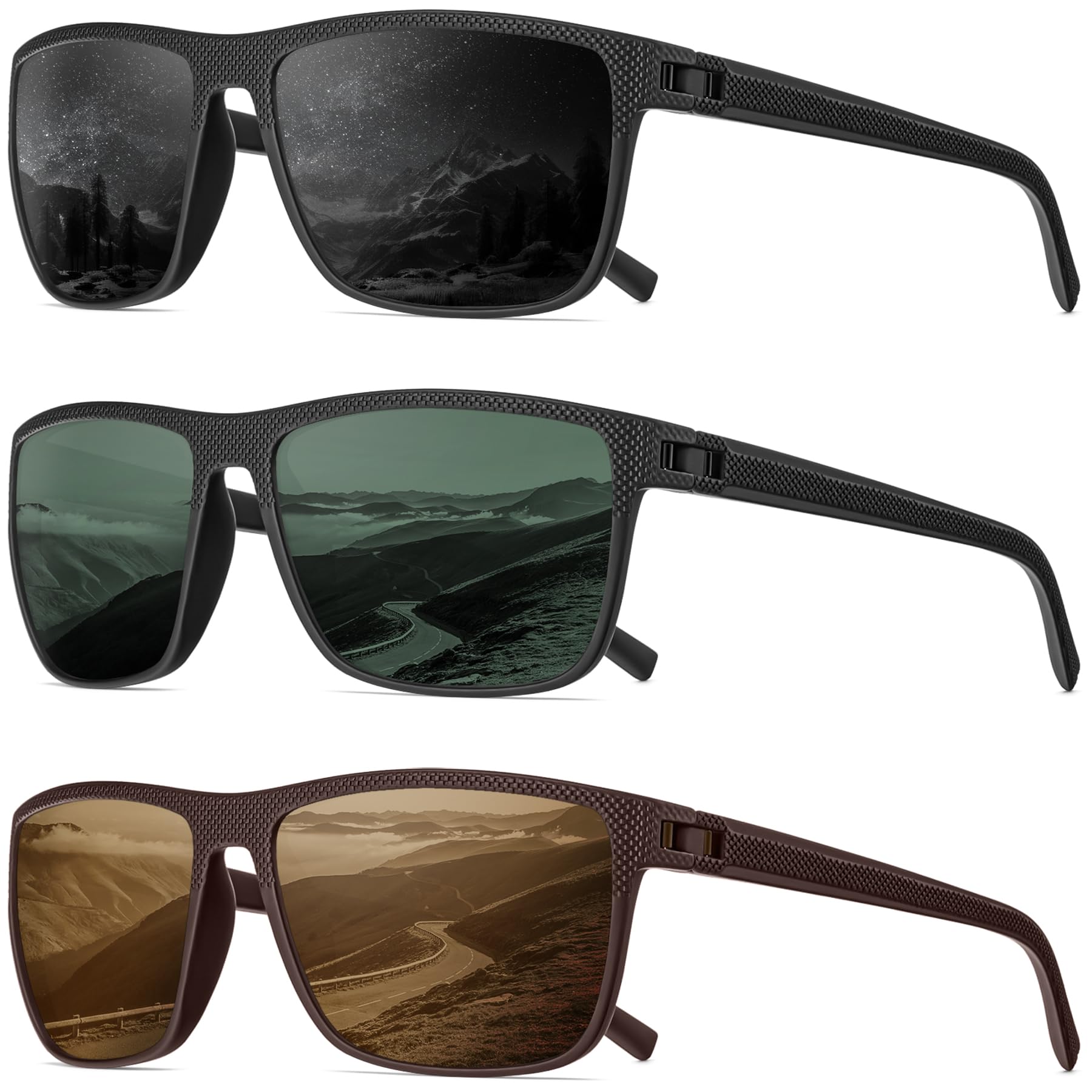Polarized Sunglasses Men, Mens Sunglasses Polarized UV protection Lightweight Sun Glasses for Driving Fishing Golf