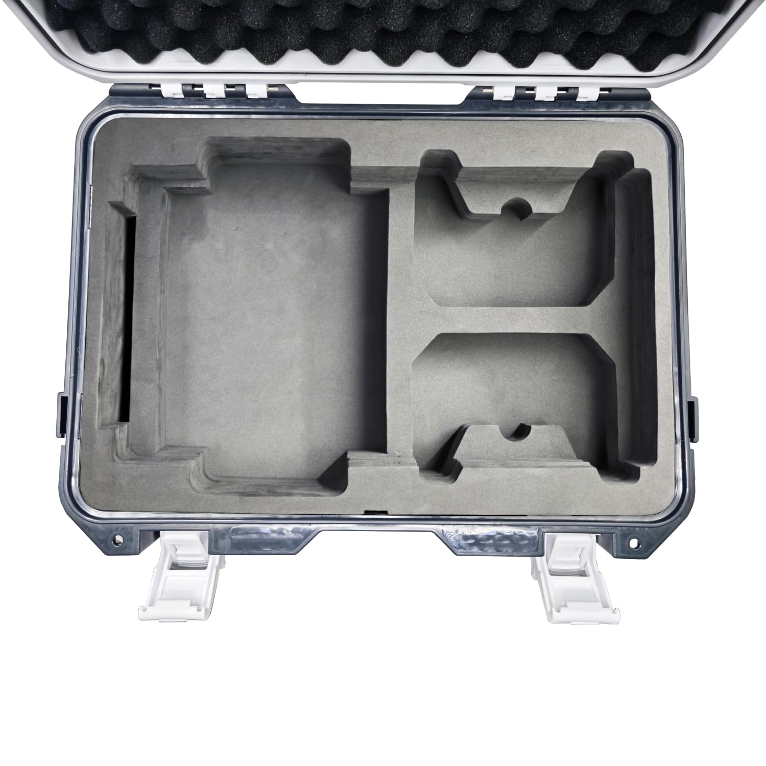 Custodia rigida da viaggio compatibile con console PlayStation 5 Pro, controller, accessori, custodia impermeabile per PS5 Pro con schiuma personalizzata per edizioni standard e digitali (bianco e
