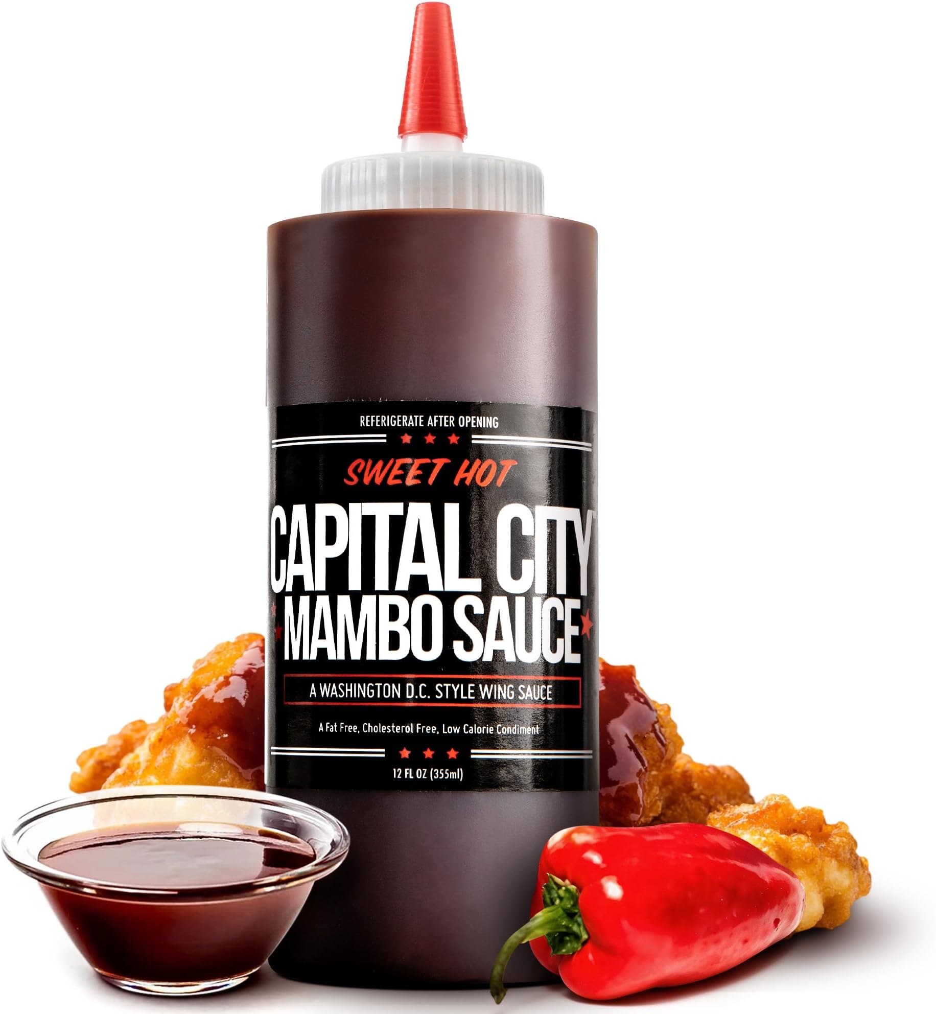 Capital City Mambo Sauce Sweet Hot, Washington DC Wing Sauces, Perfect Condim...