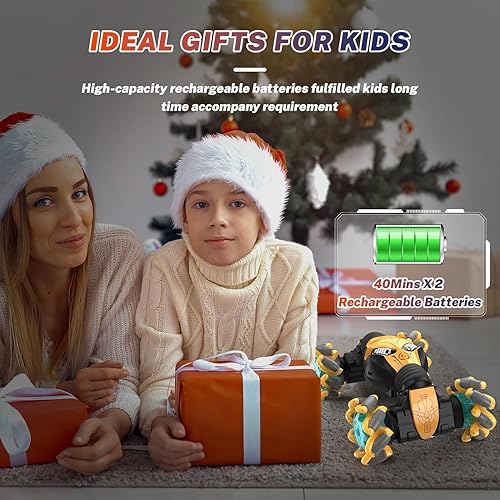 Miniatura 7 de Gesto RC Car, 2.4Ghz 4WD controlado a mano, auto RC con detección de gestos, auto de acrobacias RC con control remoto 360 giratorio Drift RC Car RC