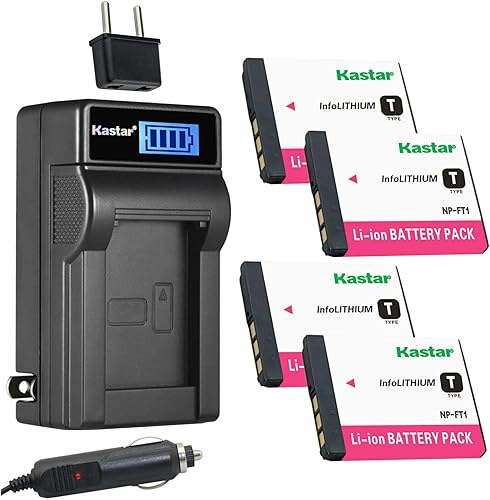 Miniatura 8 de Kastar Paquete de 1 batería NP-FT1 y cargador de CA LCD compatible con Sony NP-FT1, batería tipo T, Sony C-CS3, cargador BC-TR1, Sony DSC-L1,