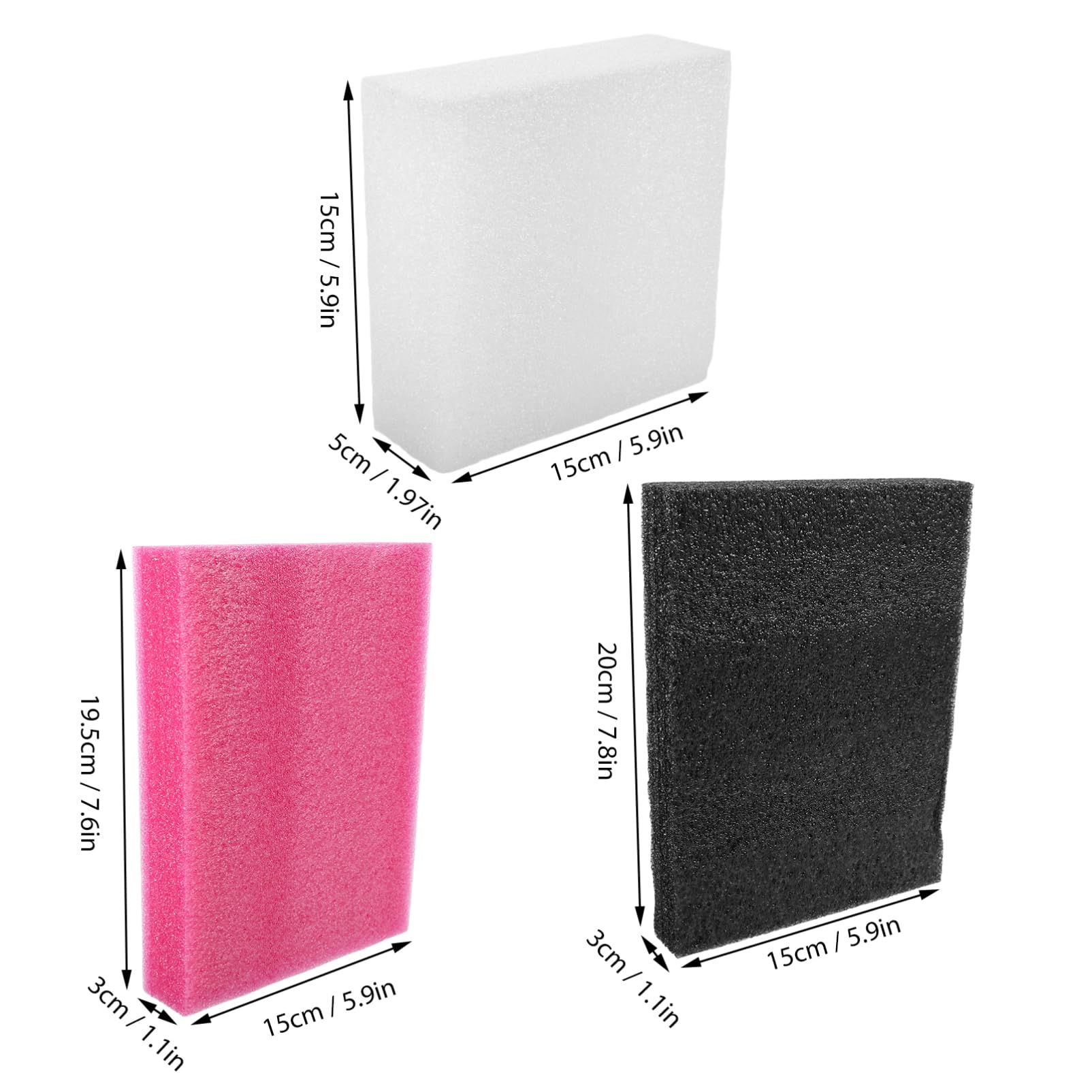 VILLCASE 3 Pcs Needle Felting Mats Foam Pad for DIY Craft Wool Raving Felting Needles Holder Comfortable Anti-Slip for