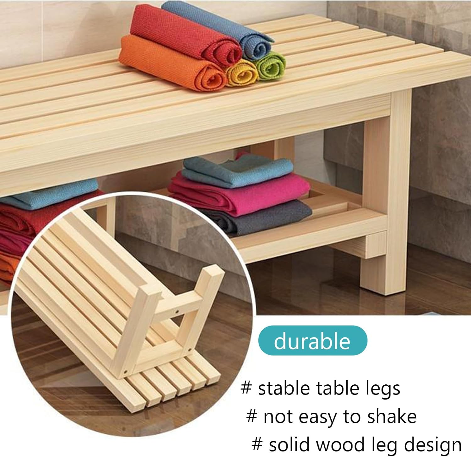 Shoe Rack with Bench Entryway Shoe Bench Wood Shoe Storage Bench End of Bed Bench Wood Bench Wooden Farmhouse Dining Bench Armless Design for Kitchen Living Room Hallway Window(140cm)