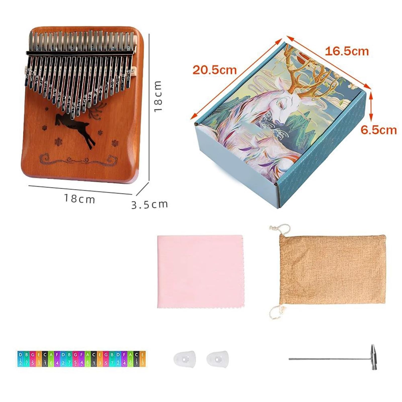 Kalimba 21 Klawiszowy Przenośny Instrument Fortepianowy Kalimba Dla Początkujących