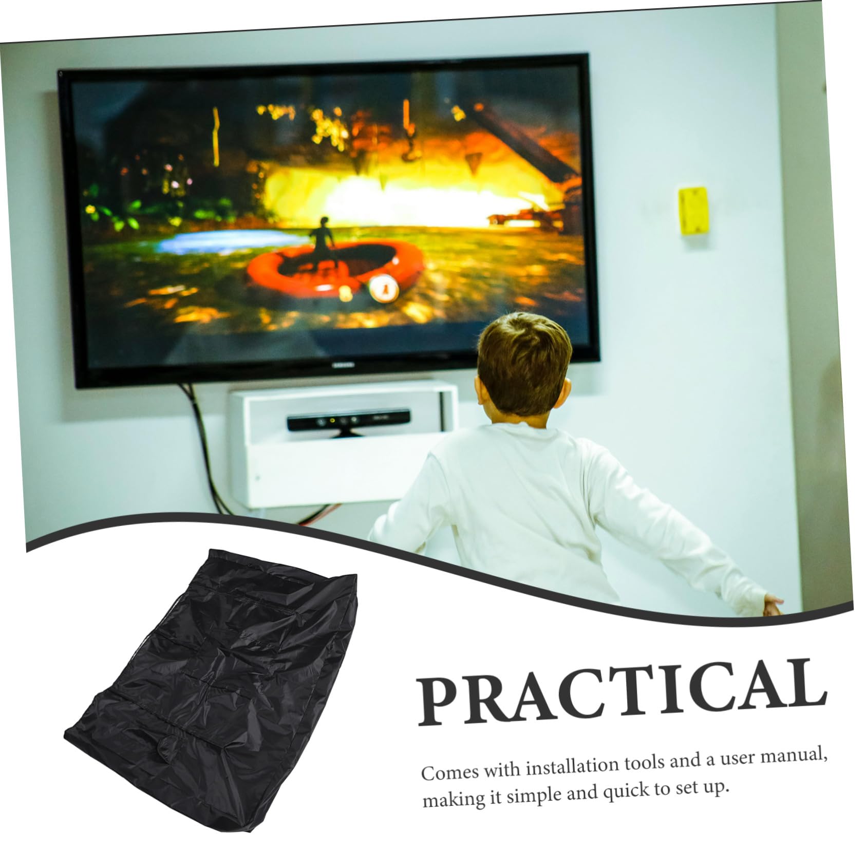 Angoily Outdoor-tv-abdeckung Staubdicht Schutz Oxford Terrasse Garten Fernsehabdeckung