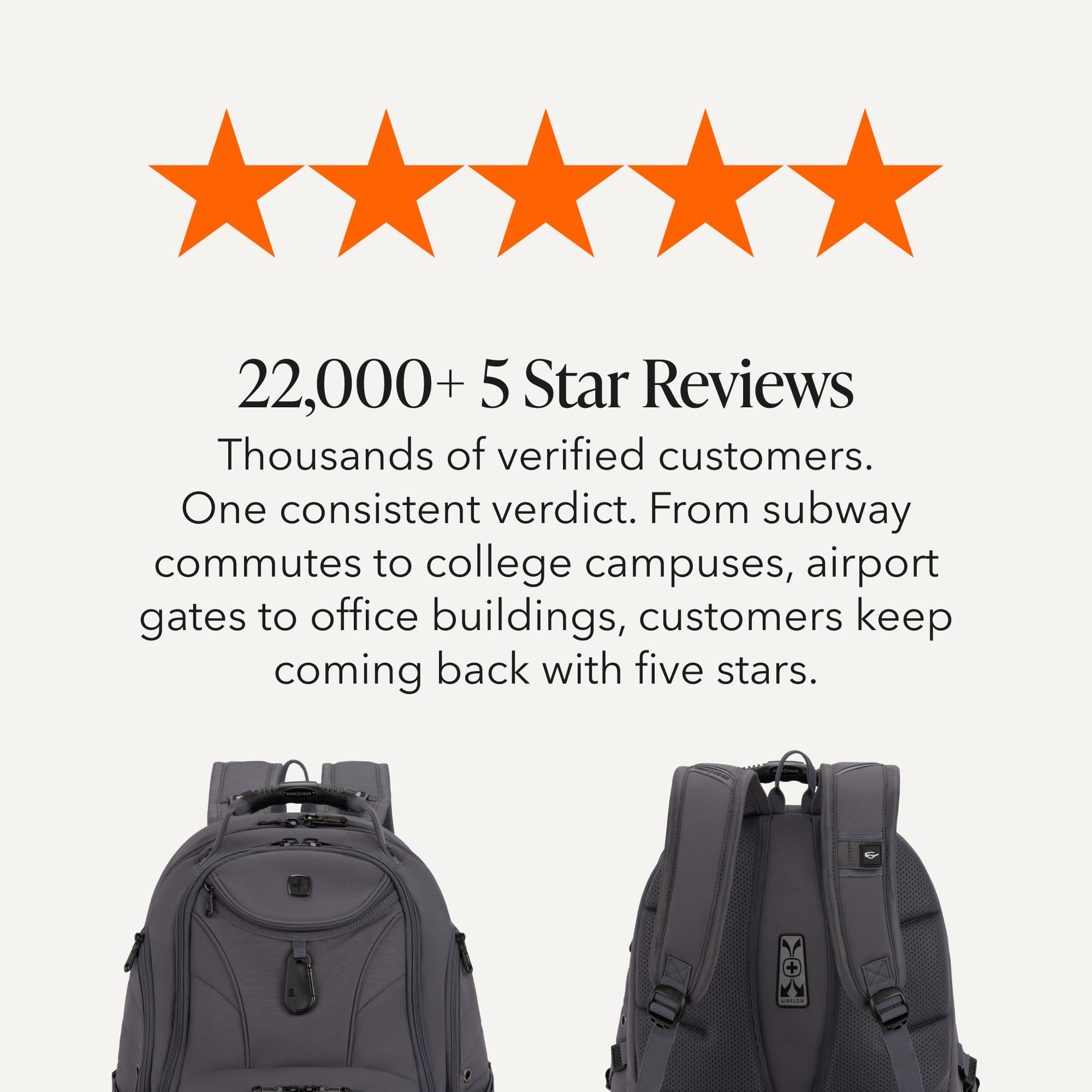 SWISSGEAR 1900 ScanSmart Laptop Backpack, Fits Most 17-Inch Laptops, TSA-Friendly Lay-Flat Design, RFID Protection, and Tablet Pocket, Black, 31L, 18.5-Inch view 8